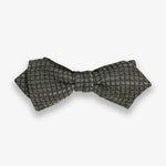 The Chocolate Grey Micro Squares Bow Tie on a white background.