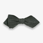 The Charcoal Micro Squares Bow Tie on a white background.