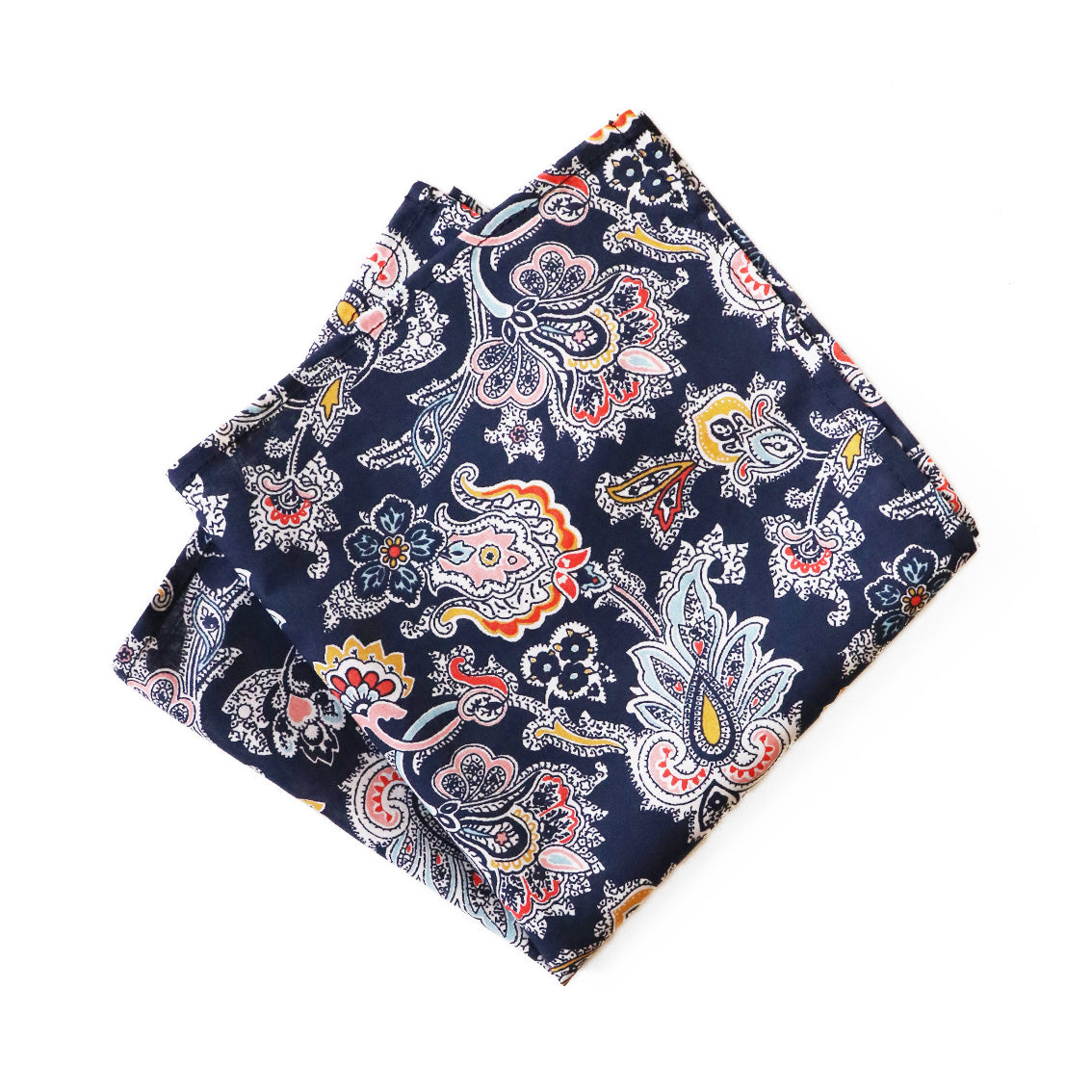 Liberty cotton pocket square made in NZ by Parisian. Match with ties, bow ties, braces and masks