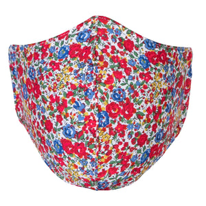 match this floral face mask to your tie, bow tie, pocket square or braces with Liberty cotton masks, made in NZ by Parisian