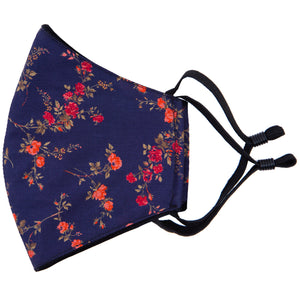 match this floral face mask to your tie, bow tie, pocket square or braces with Liberty cotton masks, made in NZ by Parisian